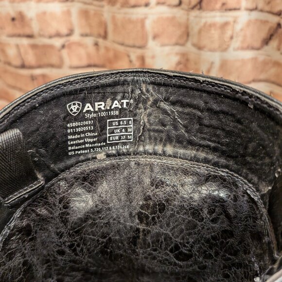 Women's Ariat SAHARA Black Western Boots Size 6.5 B - Picture 13 of 16